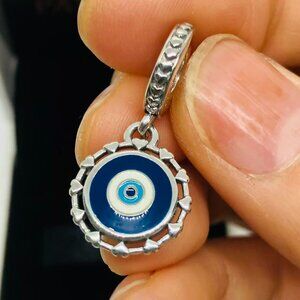 ✨🔥Pandora Evil eye Dangle Charm Pendant S925 Sterling Silver jewelry